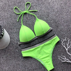 Bikinx Neon green micro bikini 2019 bathing suit Sexy push up swimsuit female bathers Triangle swimwear women swim suit biquinis