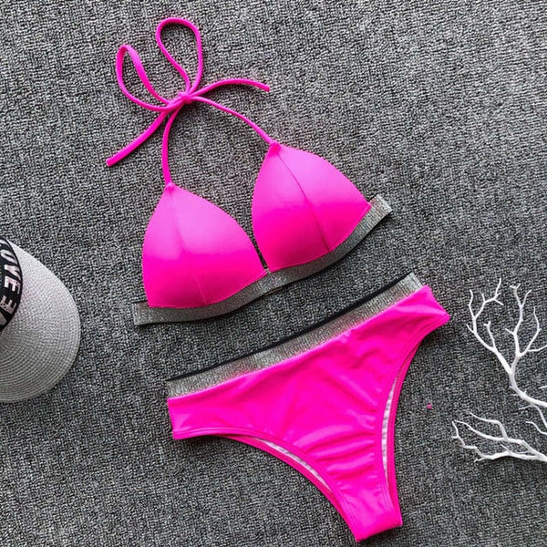 Bikinx Neon green micro bikini 2019 bathing suit Sexy push up swimsuit female bathers Triangle swimwear women swim suit biquinis