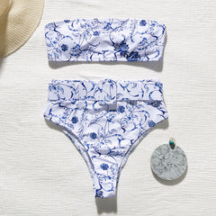 In-X High waist bikinis 2019 mujer Neon swimsuit female one shoulder swimwear women Bandeau top Sexy green bathing suit bathers