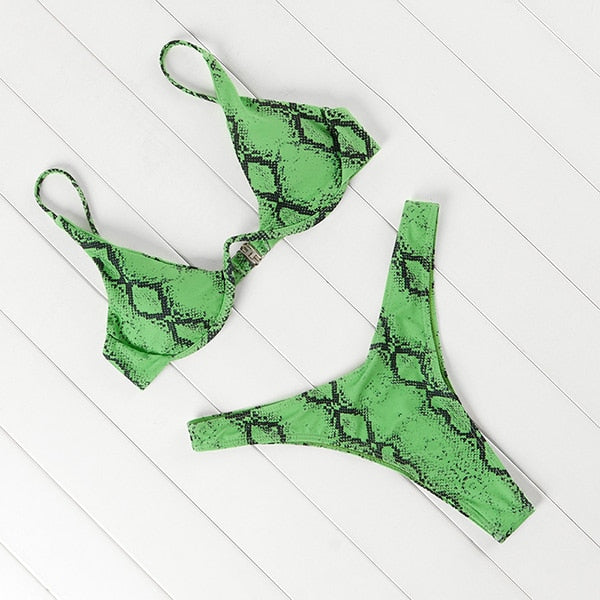 OMKAGI Brand Brazilian Bikini 2019 Swimsuit Swimwear Women Sexy Push Up Swimming Bathing Suit Beachwear Underwire Bikinis Set