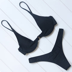 OMKAGI Brand Brazilian Bikini 2019 Swimsuit Swimwear Women Sexy Push Up Swimming Bathing Suit Beachwear Underwire Bikinis Set