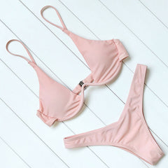 OMKAGI Brand Brazilian Bikini 2019 Swimsuit Swimwear Women Sexy Push Up Swimming Bathing Suit Beachwear Underwire Bikinis Set