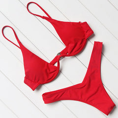OMKAGI Brand Brazilian Bikini 2019 Swimsuit Swimwear Women Sexy Push Up Swimming Bathing Suit Beachwear Underwire Bikinis Set
