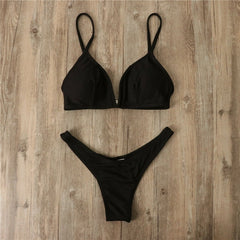 Hirigin Sexy Thong Bikini Women Swimwear 2019 New Beach Swimsuit Women Bathing Suit Push Up Padded Women Swim Suit Biquini Hot