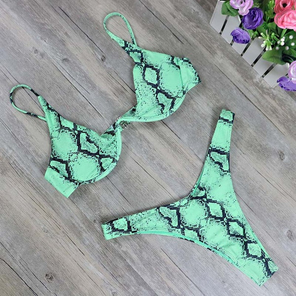 2019 New high cut thong bathing suit high waist swimsuit Solid swimwear women Brazilian Biquini swim beach micro bikini set