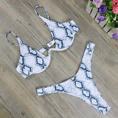 2019 New high cut thong bathing suit high waist swimsuit Solid swimwear women Brazilian Biquini swim beach micro bikini set
