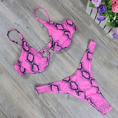 2019 New high cut thong bathing suit high waist swimsuit Solid swimwear women Brazilian Biquini swim beach micro bikini set